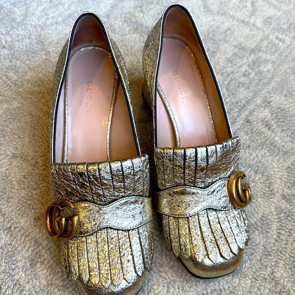 Gucci Women's Gold Loafers